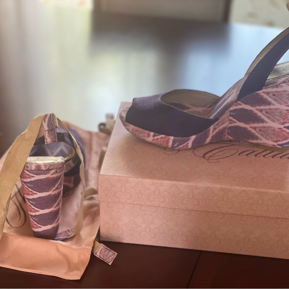Stuart Whitman + Theodora Callum Espadrille Wedges